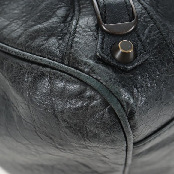 BALENCIAGA Classic Vero Hand Bag Leather 2way Black 235216 Auth BA15797V