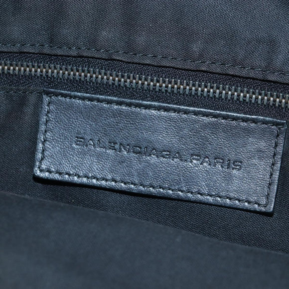 BALENCIAGA Classic Vero Hand Bag Leather 2way Black 235216 Auth BA15797V