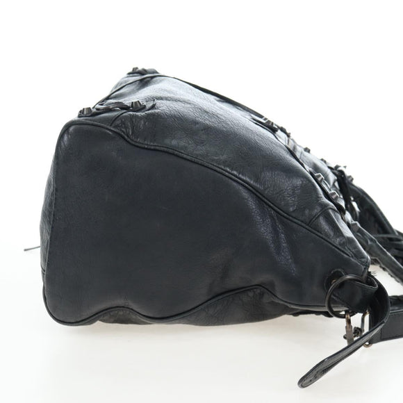 BALENCIAGA Classic Vero Hand Bag Leather 2way Black 235216 Auth BA15797V