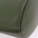 CELINE Big Bag Bucket Hand Bag Leather 2way Green Silver Auth BA15799V-16