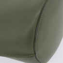 CELINE Big Bag Bucket Hand Bag Leather 2way Green Silver Auth BA15799V-18