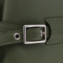 CELINE Big Bag Bucket Hand Bag Leather 2way Green Silver Auth BA15799V-20