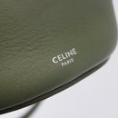 CELINE Big Bag Bucket Hand Bag Leather 2way Green Silver Auth BA15799V-22