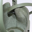 CELINE Big Bag Bucket Hand Bag Leather 2way Green Silver Auth BA15799V-23