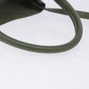 CELINE Big Bag Bucket Hand Bag Leather 2way Green Silver Auth BA15799V-7