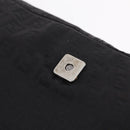 FENDI Zucchino Canvas Mamma Baguette Shoulder Bag Black Silver Auth BA15800V-19