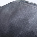 FENDI Zucchino Canvas Mamma Baguette Shoulder Bag Black Silver Auth BA15800V-27