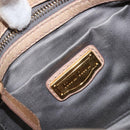 Miu Miu Matelasse Hand Bag Leather Beige Gold Auth BA15801V-21