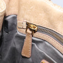 Miu Miu Matelasse Hand Bag Leather Beige Gold Auth BA15801V-25