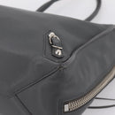 BALENCIAGA Paper B4 Hand Bag Leather Gray Silver 432596 Auth BA15802V-15
