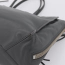 BALENCIAGA Paper B4 Hand Bag Leather Gray Silver 432596 Auth BA15802V-17