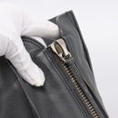 BALENCIAGA Paper B4 Hand Bag Leather Gray Silver 432596 Auth BA15802V-9