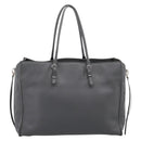 BALENCIAGA Paper B4 Hand Bag Leather Gray Silver 432596 Auth BA15802V-2