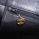 CHANEL Chain Big COCO Mark Tote Bag Lamb Skin Black Gold CC Auth BA15804V-21
