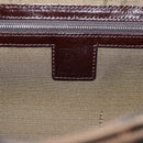 FENDI Zucca Canvas Mamma Baguette Shoulder Bag Black Brown Auth BA15806V-18