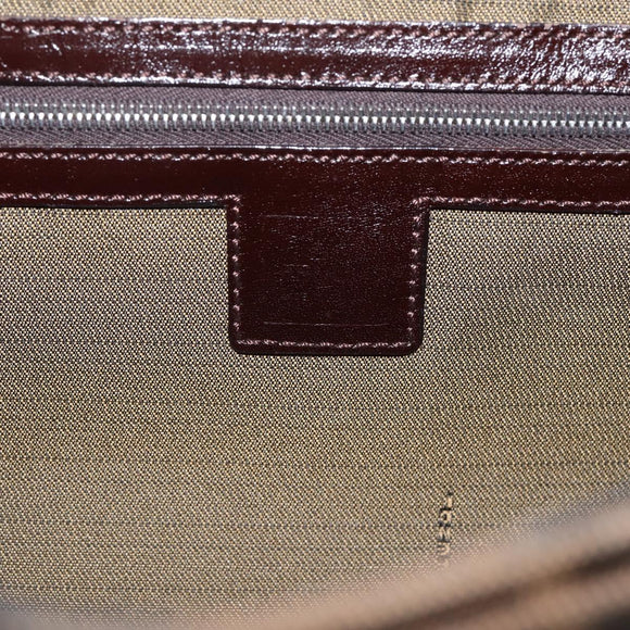 FENDI Zucca Canvas Mamma Baguette Shoulder Bag Black Brown Auth BA15806V