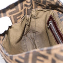 FENDI Zucca Canvas Mamma Baguette Shoulder Bag Black Brown Auth BA15806V-20