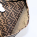 FENDI Zucca Canvas Mamma Baguette Shoulder Bag Black Brown Auth BA15806V-23
