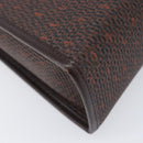 SAINT LAURENT Hand Bag PVC Canvas 2way Brown Gold Auth BA15808A-17
