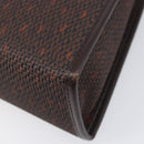 SAINT LAURENT Hand Bag PVC Canvas 2way Brown Gold Auth BA15808A-18