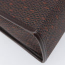 SAINT LAURENT Hand Bag PVC Canvas 2way Brown Gold Auth BA15808A-19