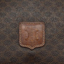 CELINE Macadam Canvas Shoulder Bag PVC Leather Brown Gold Auth BA1581-17