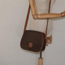 CELINE Macadam Canvas Shoulder Bag PVC Leather Brown Gold Auth BA1581-21