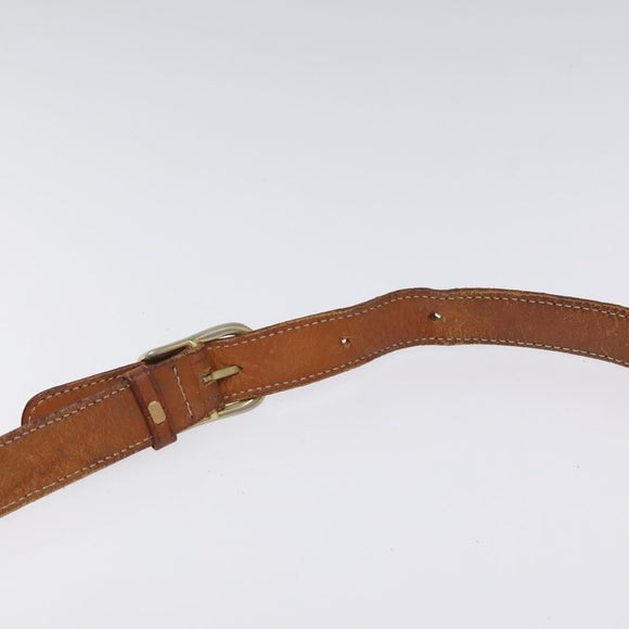 CELINE Macadam Canvas Shoulder Bag PVC Leather Brown Gold Auth BA1581