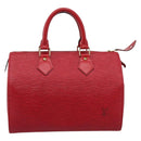 LOUIS VUITTON Epi Speedy 25 Hand Bag Castilian Red M43017 LV Auth BA15812V-13