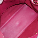 SAINT LAURENT Petit Cabas Hand Bag Leather 2way Pink Gold Auth BA15814V-25