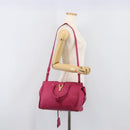 SAINT LAURENT Petit Cabas Hand Bag Leather 2way Pink Gold Auth BA15814V-30