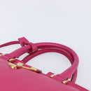 SAINT LAURENT Petit Cabas Hand Bag Leather 2way Pink Gold Auth BA15814V-8