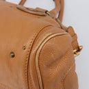 Chloe Paddington Hand Bag Leather Beige Gold Silver Auth BA15819V-13
