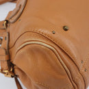 Chloe Paddington Hand Bag Leather Beige Gold Silver Auth BA15819V-14