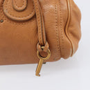 Chloe Paddington Hand Bag Leather Beige Gold Silver Auth BA15819V-16