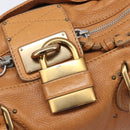 Chloe Paddington Hand Bag Leather Beige Gold Silver Auth BA15819V-17
