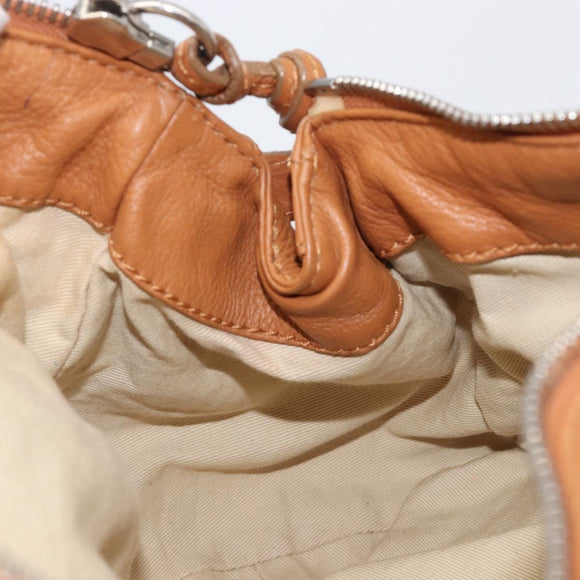 Chloe Paddington Hand Bag Leather Beige Gold Silver Auth BA15819V
