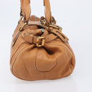 Chloe Paddington Hand Bag Leather Beige Gold Silver Auth BA15819V-4
