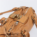 Chloe Paddington Hand Bag Leather Beige Gold Silver Auth BA15819V-7