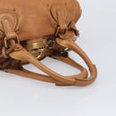 Chloe Paddington Hand Bag Leather Beige Gold Silver Auth BA15819V-8