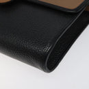 Christian Dior Shoulder Bag Leather Black Brown gold Auth BA1582-9