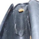Christian Dior Shoulder Bag Leather Black Brown gold Auth BA1582-19
