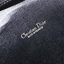 Christian Dior Trotter Canvas Chain Shoulder Bag Black Gold Auth BA15821-18