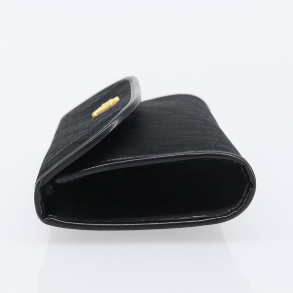 Christian Dior Trotter Canvas Chain Shoulder Bag Black Gold Auth BA15821