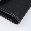 Christian Dior Trotter Canvas Chain Shoulder Bag Black Gold Auth BA15821-14