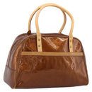 LOUIS VUITTON Monogram Vernis Tompkins Square Bag Bronze M91103 LV Auth BA15825-1