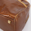 LOUIS VUITTON Monogram Vernis Tompkins Square Bag Bronze M91103 LV Auth BA15825-10