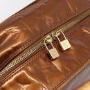LOUIS VUITTON Monogram Vernis Tompkins Square Bag Bronze M91103 LV Auth BA15825-14