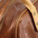 LOUIS VUITTON Monogram Vernis Tompkins Square Bag Bronze M91103 LV Auth BA15825-15