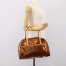 LOUIS VUITTON Monogram Vernis Tompkins Square Bag Bronze M91103 LV Auth BA15825-25